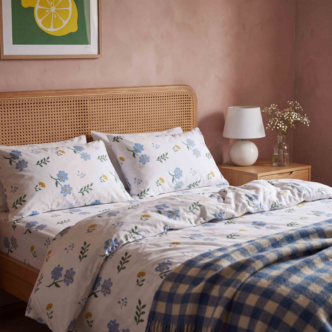 Blue Wildflower Quilt Cover