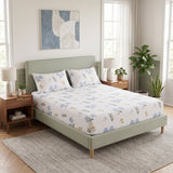 Blue Wildflower Fitted Bed Sheet