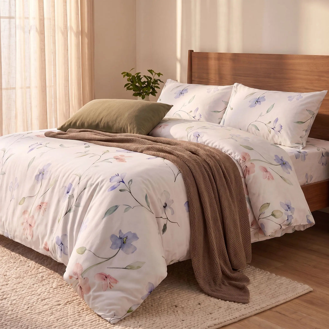 Pastel Flowers Quilt Cover